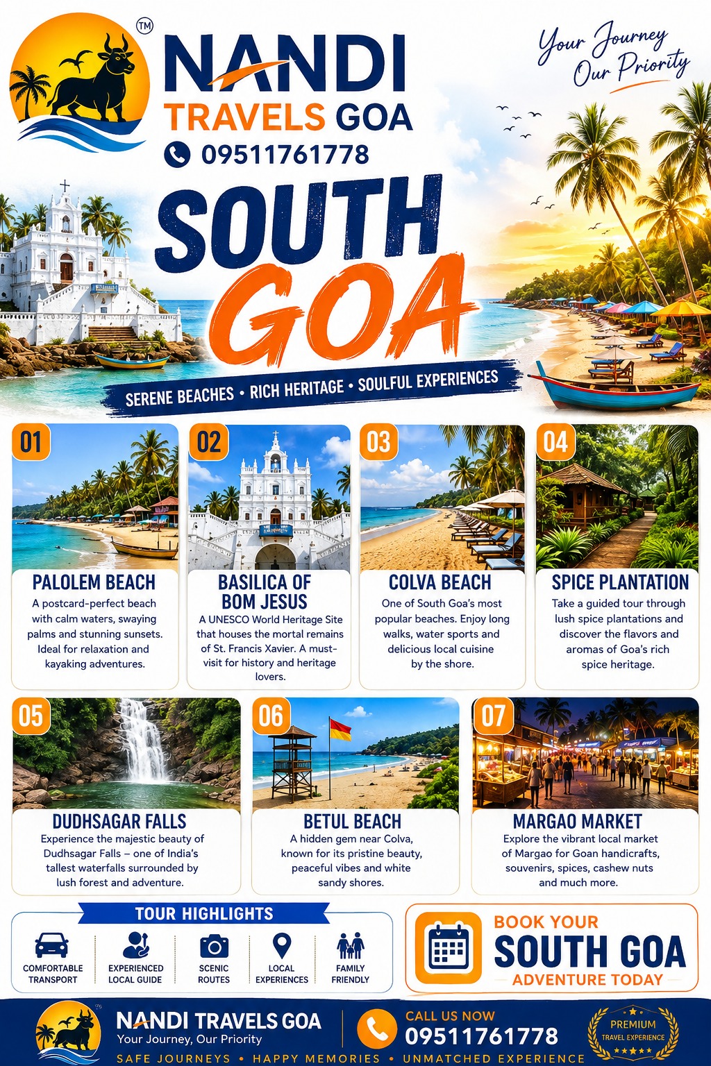 Nandi Travels Goa - South Goa Tour Package Poster